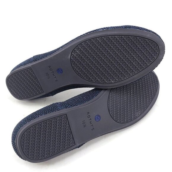 New Rothy's The Flat Metallic Lattice Stitch Womens 10.5 Black Friday - Picture 3 of 7